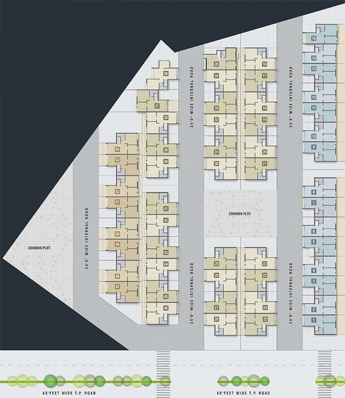 Master Plan of Aakar Shalvik Homes 2 in Vavol, Gandhinagar - Image 151760