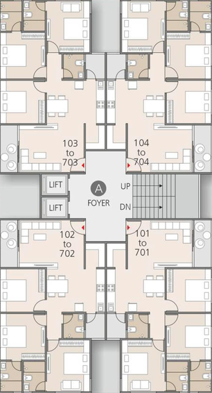 Floor Plan of Tej Prathama in Pethapur, Gandhinagar - Image 166794
