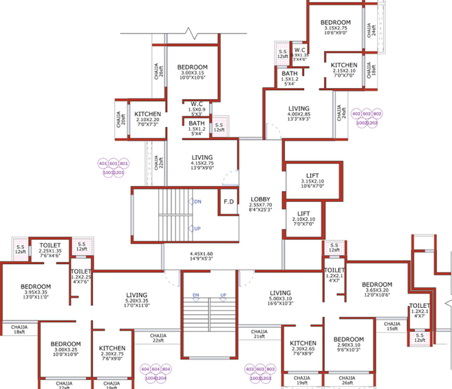 Floor Plan of Juhi Niharika Absolute in Kharghar, Navi Mumbai - Image 35232