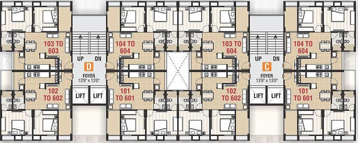 Floor Plan of Sharda Residency in Vavol, Gandhinagar - Image 151296