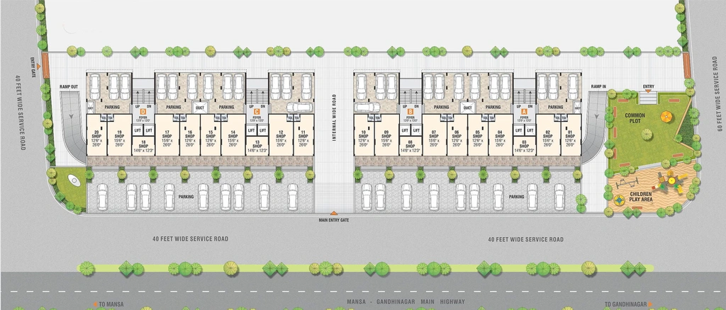 Master Plan of Sharda Residency in Vavol, Gandhinagar - Image 151297