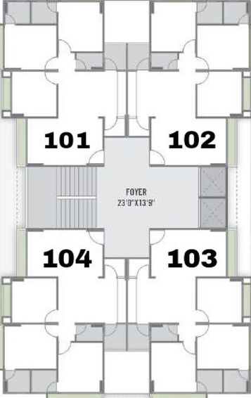 Floor Plan of Nia Nami Riverside 46 in Raysan, Gandhinagar - Image 162874