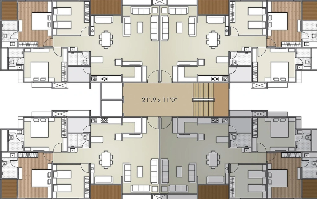 Floor Plan of Akshar Shri Hari Eureka in Sargasan, Gandhinagar - Image 151312