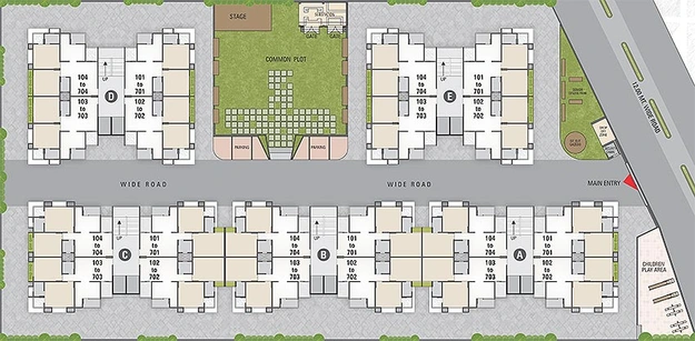 Master Plan of Aditya Tapasvi Flora in New Maninagar, Ahmedabad - Image 161078