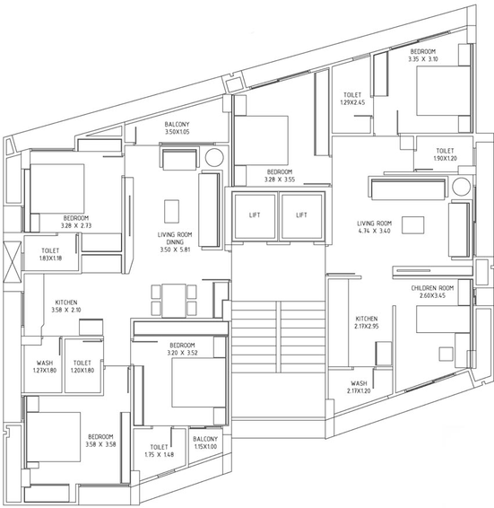 Floor Plan of Mahavir Shantam Sapphire in Ambawadi, Ahmedabad - Image 99496