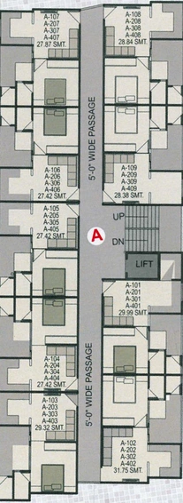 Floor Plan of Neelkanthvarni Neelkanth Homes in Chandlodiya, Ahmedabad - Image 161217