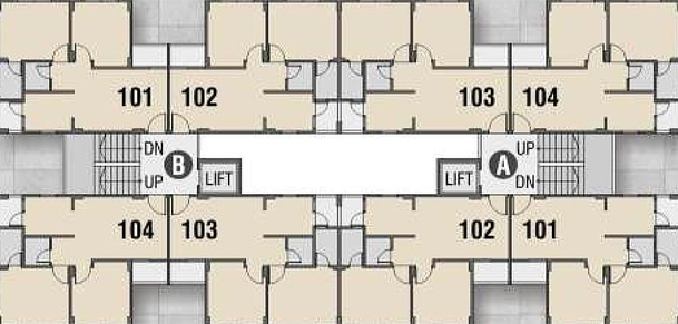 Floor Plan of Navkar Kala Dham in Chandkheda, Ahmedabad - Image 160903