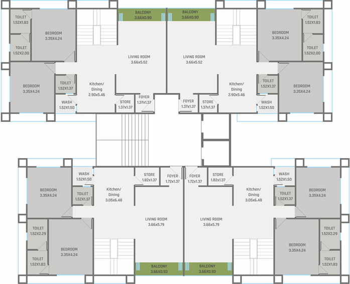 Floor Plan of Nidhaan Harmoney in Alkapuri, Vadodara - Image 96180