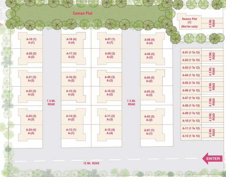 Master Plan of Pramukhraj Residency in Waghodia Road, Vadodara - Image 104038