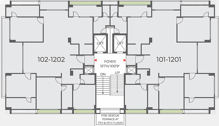 Floor Plan of Aahana Evara in Koba, Gandhinagar - Image 150443