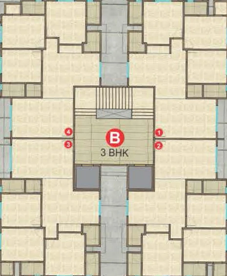Floor Plan of Unity Malabar Plus in Rander, Surat - Image 175639