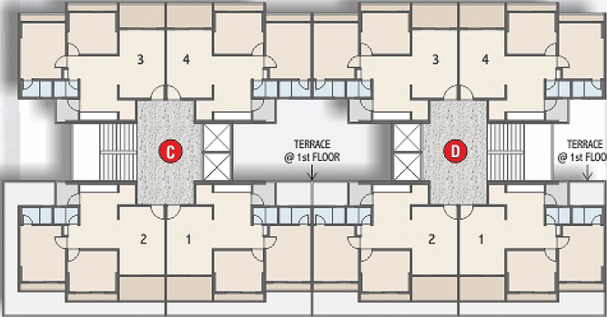 Floor Plan of PSY Pramukh Pentagon in Kudasan, Gandhinagar - Image 150376