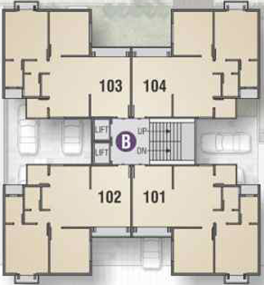 Floor Plan of Sahjanand Iris in Manjalpur, Vadodara - Image 95900