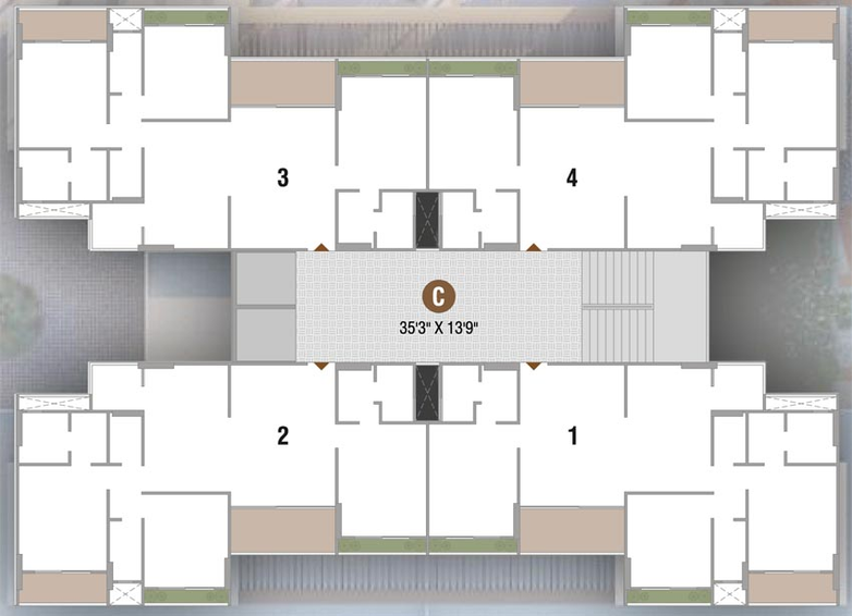 Floor Plan of PSY Pramukh Praise in Sargasan, Gandhinagar - Image 146990