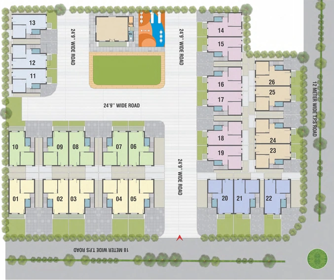 Master Plan of Shivam Bunglows in Kapurai, Vadodara - Image 96191
