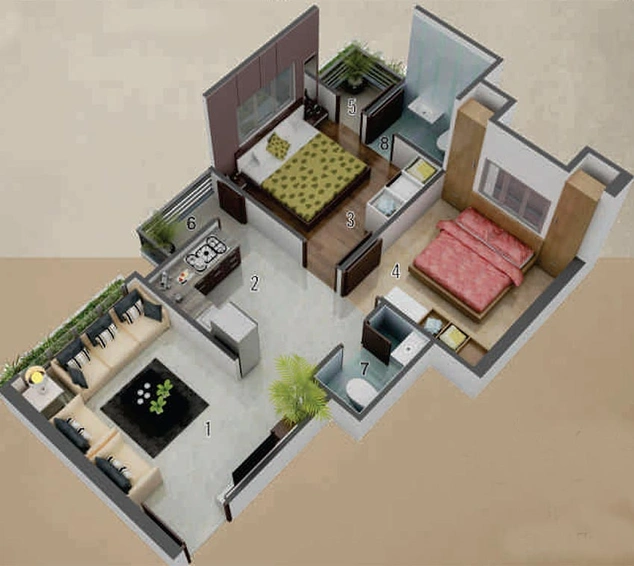 2 BHK Flat in AG Sentosa Enclave in Godadara, Surat - Image 819423