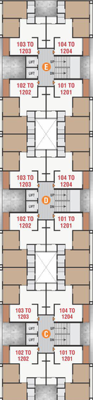 Floor Plan of Pramukh Parisar in Sargasan, Gandhinagar - Image 150405