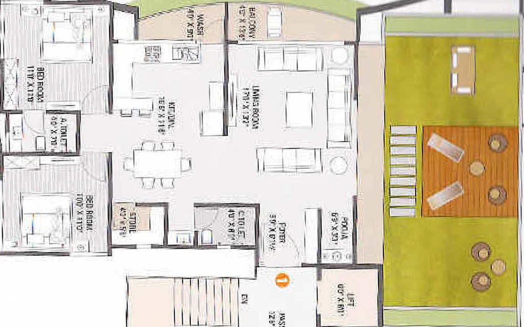 2 BHK Flat in Sweet 26 Gold Coin in Mota Varachha, Surat - Image 818607