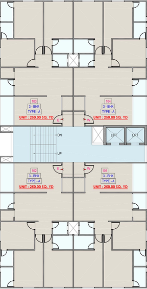 Floor Plan of Lilamani Rajul Residency in Navrangpura, Ahmedabad - Image 97656