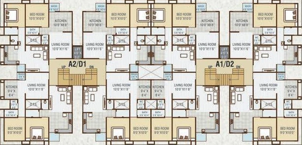 Floor Plan of Golden Shree Kishna Enclave in Bhestan, Surat - Image 179135