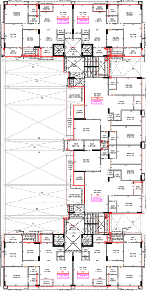 Floor Plan of Swarnim Skyline in Adalaj, Gandhinagar - Image 150306