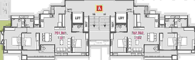 Floor Plan of Penguin Vinayak Skydeck in Raysan, Gandhinagar - Image 150740