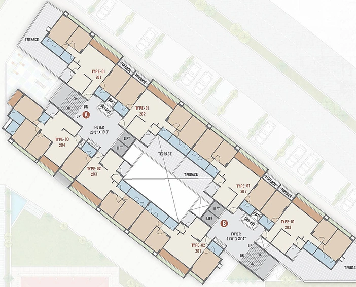 Floor Plan of Sriprad Aayansh in Sargasan, Gandhinagar - Image 150110