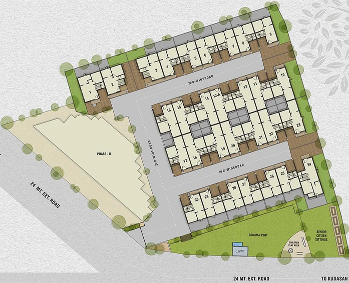 Master Plan of Simraj Status in Kudasan, Gandhinagar - Image 150095