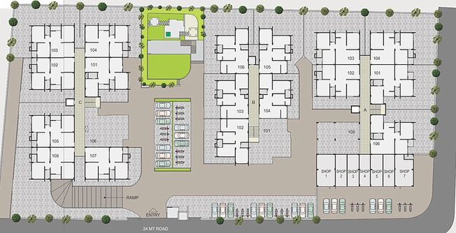 Master Plan of Silicone La Vista in Raysan, Gandhinagar - Image 150007