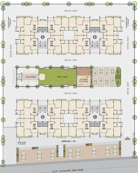 Master Plan of Earth Omnium Square in Nava Naroda, Ahmedabad - Image 95933