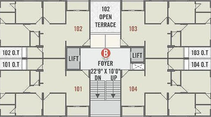 Floor Plan of Tulsi Paradise in Sughad, Gandhinagar - Image 150691