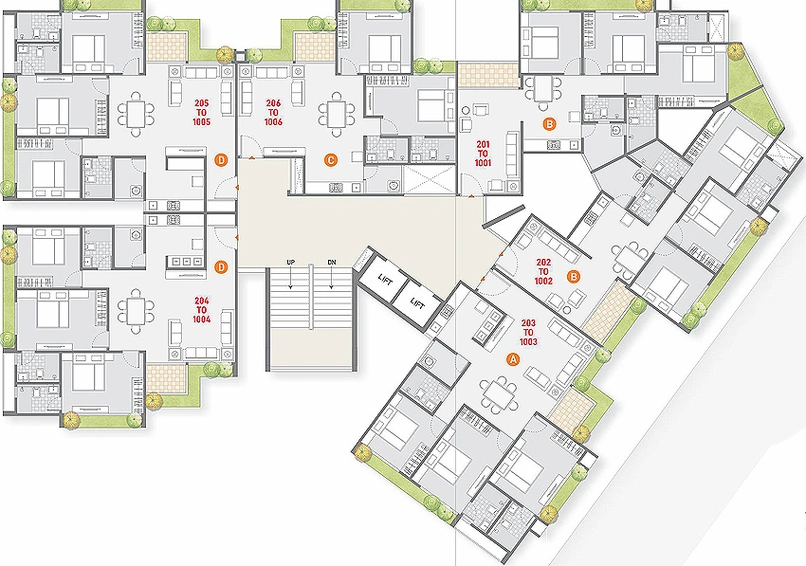Floor Plan of Shivaay The Spenta Shyama in Vavol, Gandhinagar - Image 149561