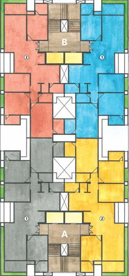 Floor Plan of Sheladia Prarabdh Residency in Sargasan, Gandhinagar - Image 149981