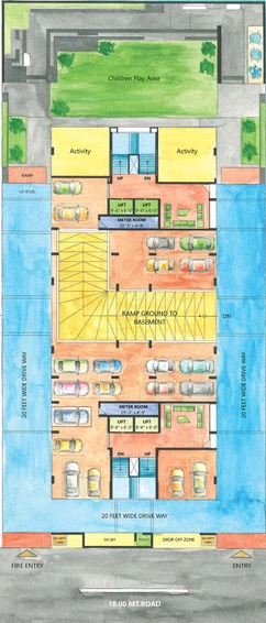 Master Plan of Sheladia Prarabdh Residency in Sargasan, Gandhinagar - Image 149980