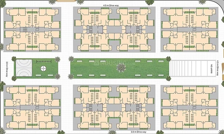 Master Plan of Shree Rang Oasis in Randesan, Gandhinagar - Image 169097