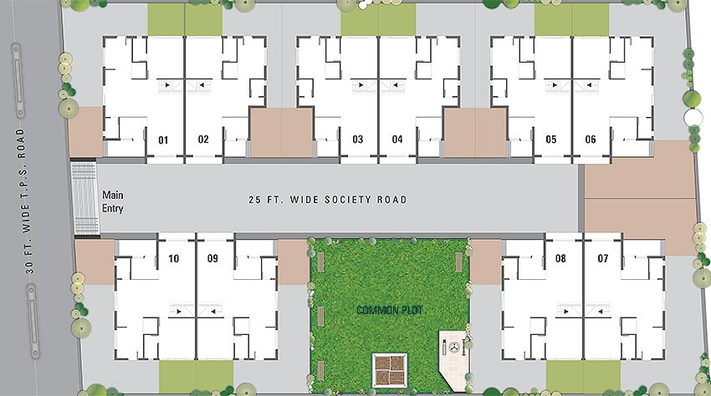 Master Plan of Vinayak Omkar Bunglows in Raysan, Gandhinagar - Image 150725