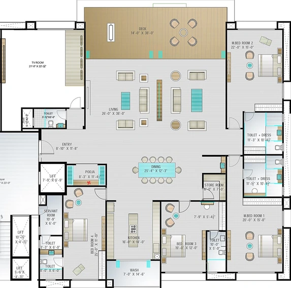 4 BHK Flat in D and M Elysium Avenue in Piplod, Surat - Image 817991