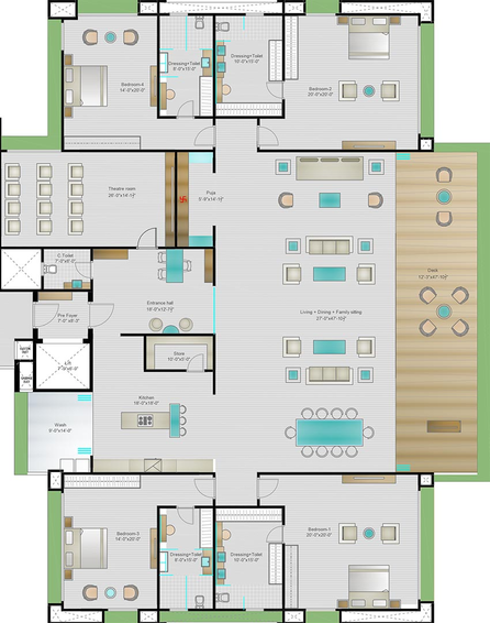 5 BHK Flat in D and M Elysium Avenue in Piplod, Surat - Image 817998