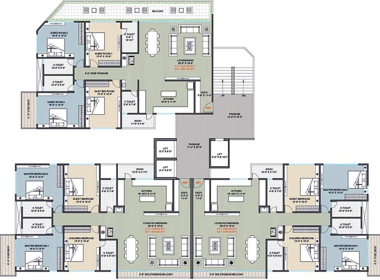 Floor Plan of DMD Paccific in Vesu, Surat - Image 174388