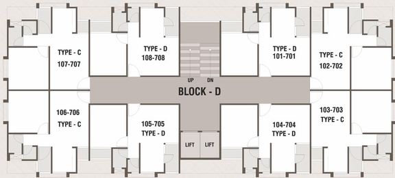 Floor Plan of Sakar Residency in Bakrol, Ahmedabad - Image 99563