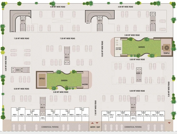 Master Plan of Sakar Residency in Bakrol, Ahmedabad - Image 99564