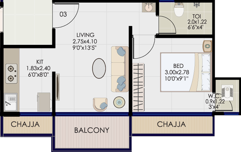 1 BHK Flat in Aavishkaar Crest in Kharghar, Navi Mumbai - Image 465384
