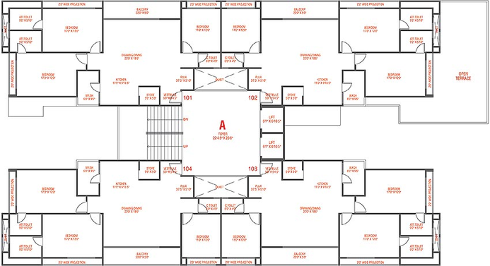 Floor Plan of SB Satvan Harmony in Koba, Gandhinagar - Image 148549