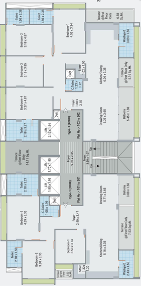 Floor Plan of CN Sindur Sattva in Naranpura, Ahmedabad - Image 95963