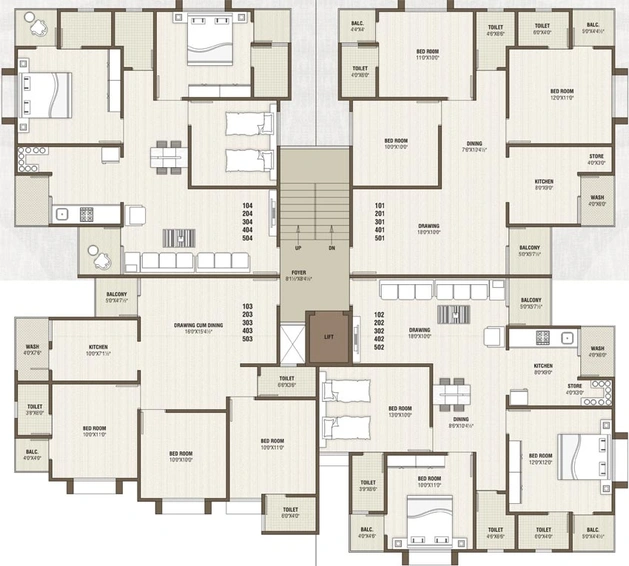 Floor Plan of Sahajanand Devkrupa Avenue in Hathijan, Ahmedabad - Image 96243