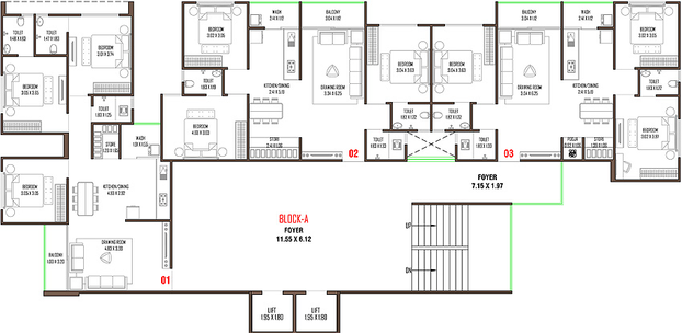 Floor Plan of Kadamb Parisar in Zundal, Ahmedabad - Image 149651