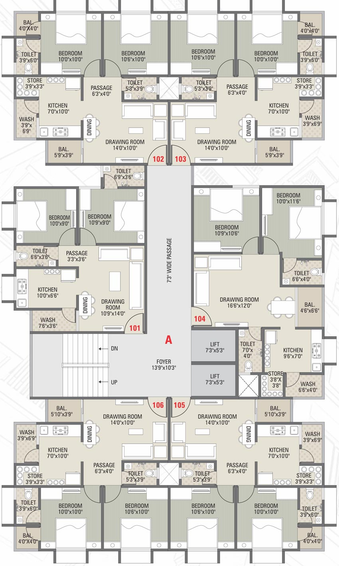 Floor Plan of Sahajanand Pratham Pride in Nava Naroda, Ahmedabad - Image 96258