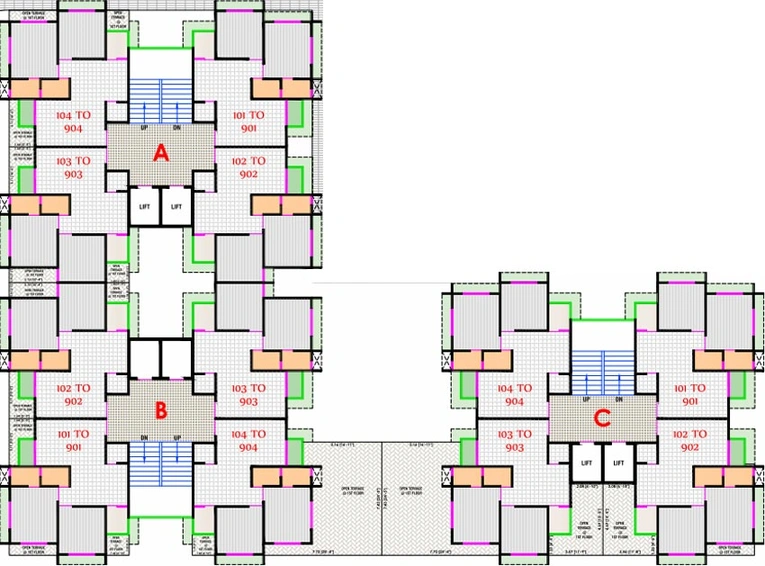 Floor Plan of Sahajanand Shreedhar Dream in Vastral, Ahmedabad - Image 97675