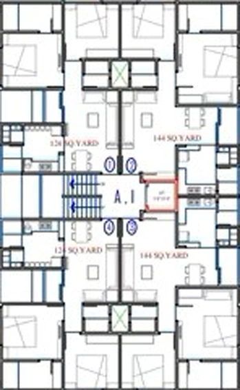 Floor Plan of Bansal Shiva Blessing in Sargasan, Gandhinagar - Image 154846