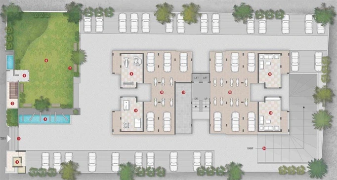 Master Plan of Sahajanand Upscale in Vastrapur, Ahmedabad - Image 97666